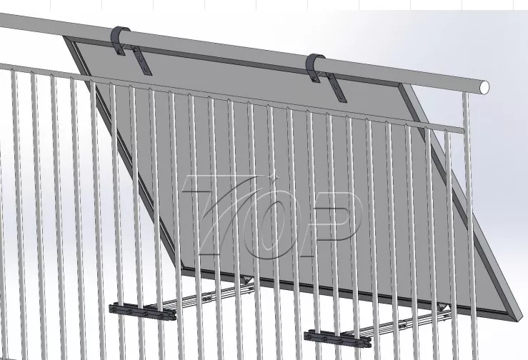 Aluminum balcony solar mounting solution